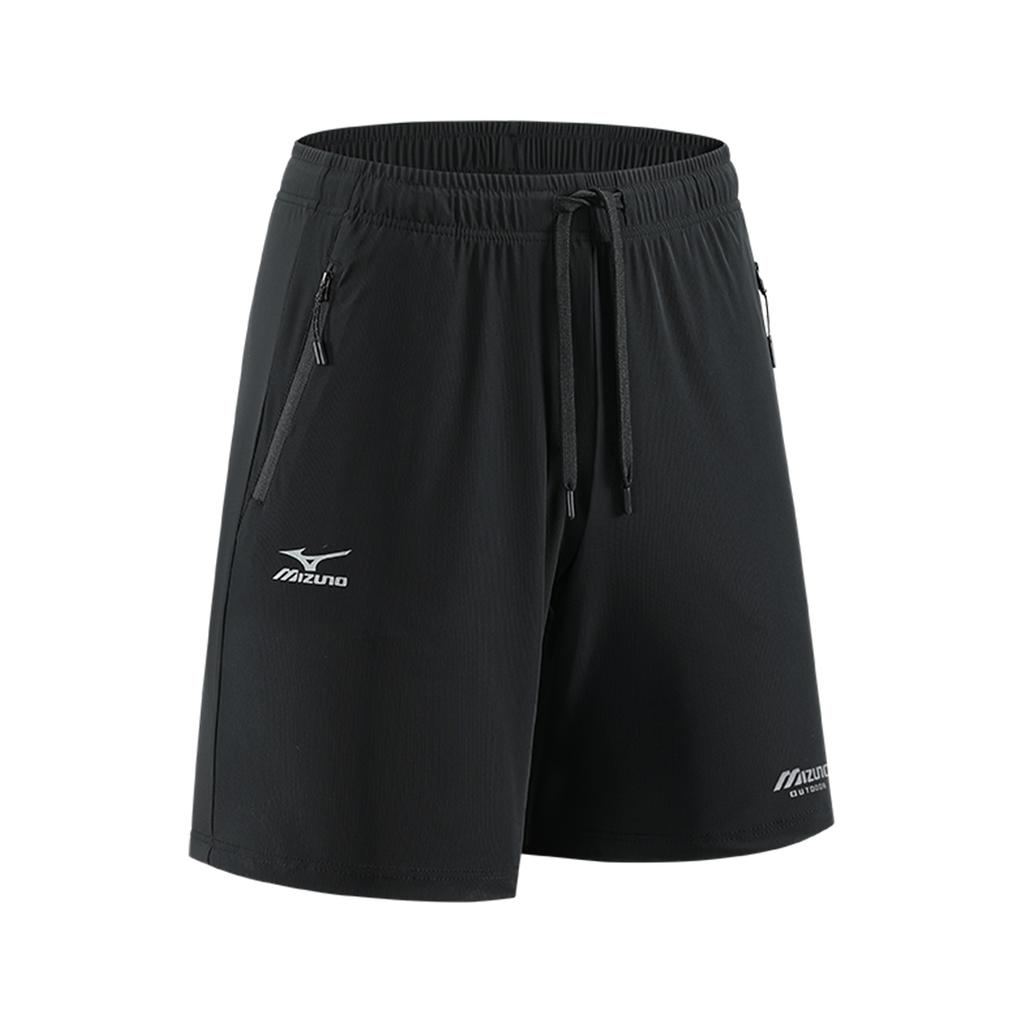 Mizuno Lightweight Breathable Comfortable Soft Quick-Dry Sweat-Absorbing Loose Fit Durable Outdoor Casual Shorts Unisex Shorts Black A2CF2A05