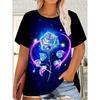 Casual Simple Flower Printed Top Women's Versatile Short Sleeve Daily Comfort T-Shirts Women’s