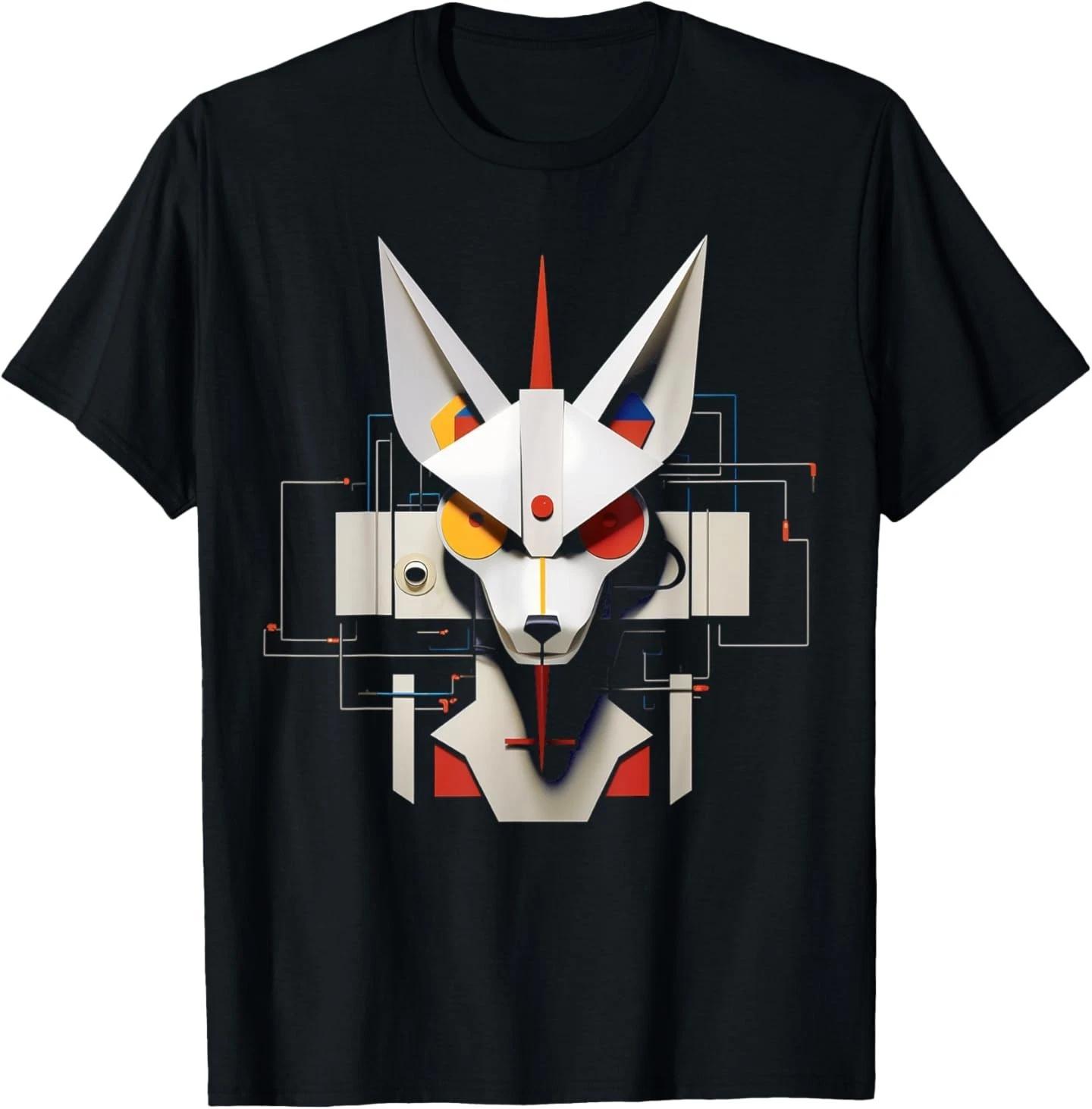 

Fox Fantasy Artwork Geometric - Animal Art Fox T-Shirt L