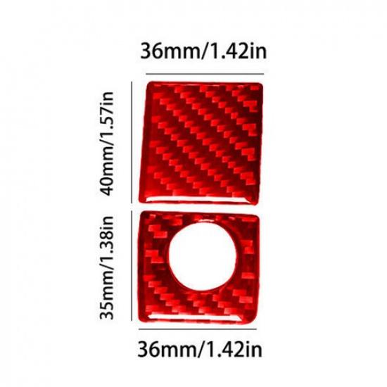 For Camry 2012-14 Red Carbon Fiber Interior Glove Box Handle Cover Trim