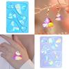 DIY Holographic Crystal Epoxy Resin Silicone Mold Triangle Earring Keychain DIY