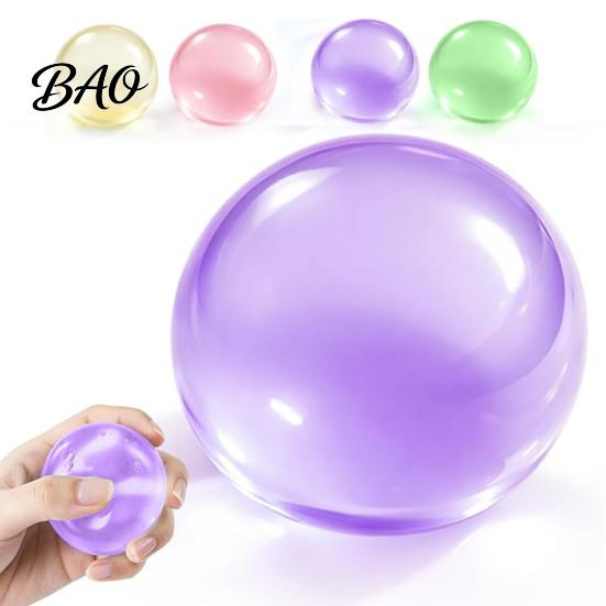 Portable Stress Relievers Shapeable Pearlescent Ball Fidget Toy, Anxiety Relief Clear Squeeze Fake Fruit Inside Toy for Kids Adults Hand Therapy Balls