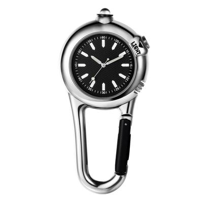 Karabiner Uhrclip Uhr Schlüsselanhänger Anhänger Uhr Wasserdicht Leuchtend Analog Stilvoll Silber Schwarz Outdoor Modeaccessoire Herren