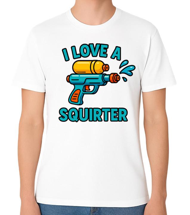 I Love A Squirter Funny Rude Water Gun Sexual Graphic Unisex T-Shirt S разноцветный