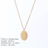 EManco Oval Stainless Steel Pendant Necklace Gold Choker Necklaces on Neck Women Jewelry Gift