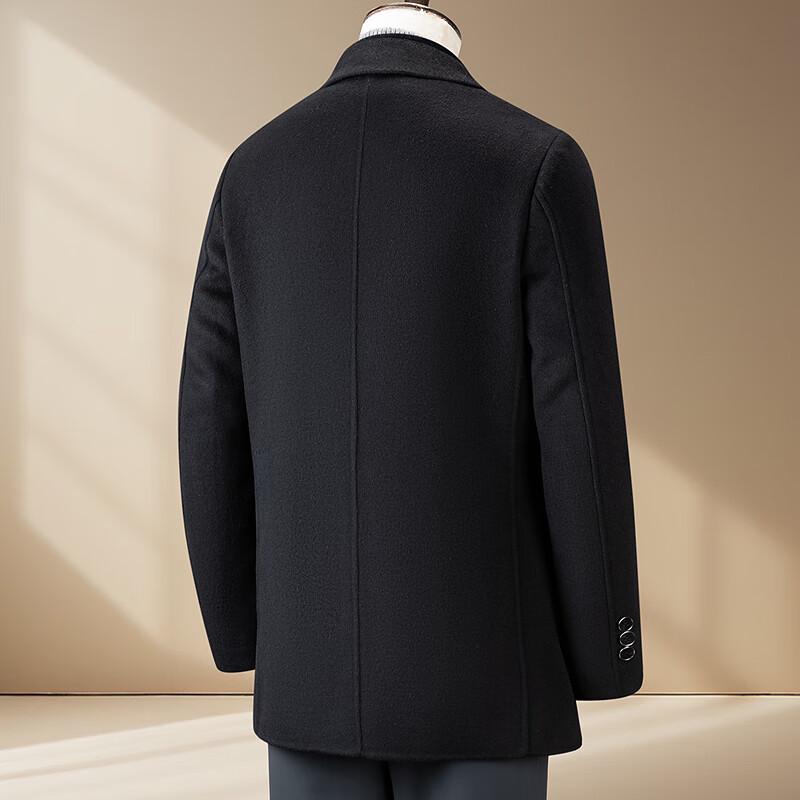 FAPAI Men's Mid-Length Wool Blend Overcoat