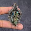 Labradorite Gemstone Handmade Copper Wire Wrap Tree Of Life Pendant 2.76" S9Q61