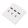 Cat6 HD Multimedia Interface Wall Plate Professional Gigabit 4K HD 6 Port Wall Plate for Computer TV Hard Disk Projector