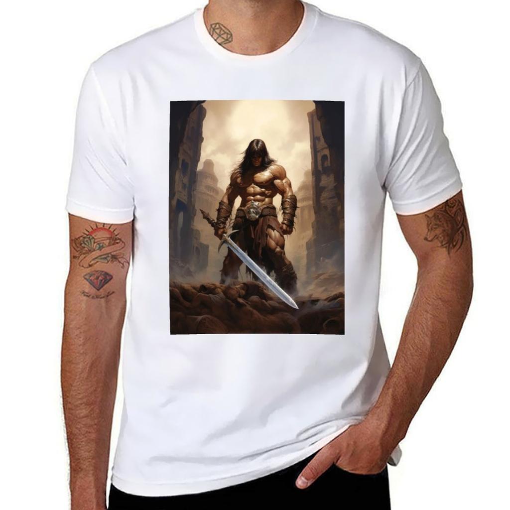 Conan The Barbarian T-Shirt valentines clothes graphic t shirt vintage affliction shirts mens graphic t-shirts hip hop