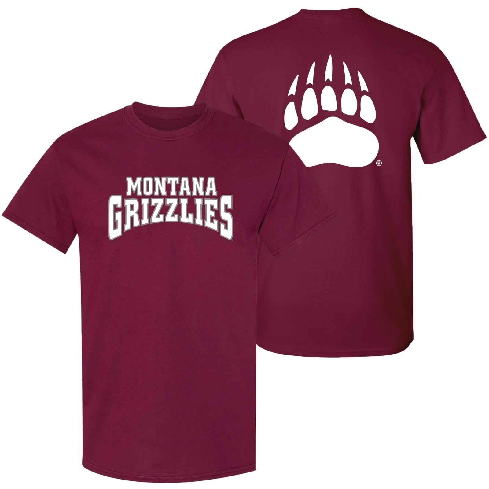 Montana Grizzlies Front Back Print T-Shirt - Maroon 2XL