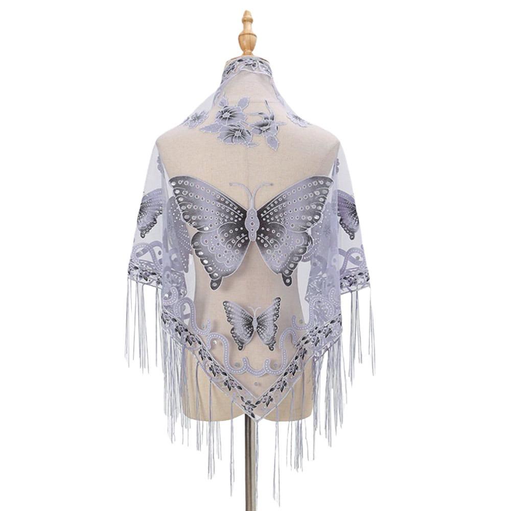 Sun Protection Hollow Lace Shawl Coat Thin Silk Scarf Headscarf For Women Lady Girl