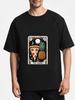 Funny Men's T-shirt with a Printed Pattern of Pineapple and Pizza Combination, Easy and Humorou