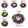 2pcs Artificial Hanging Ornament Exquisite Candle Holder Christmas Wreath Pendant  Photography Props