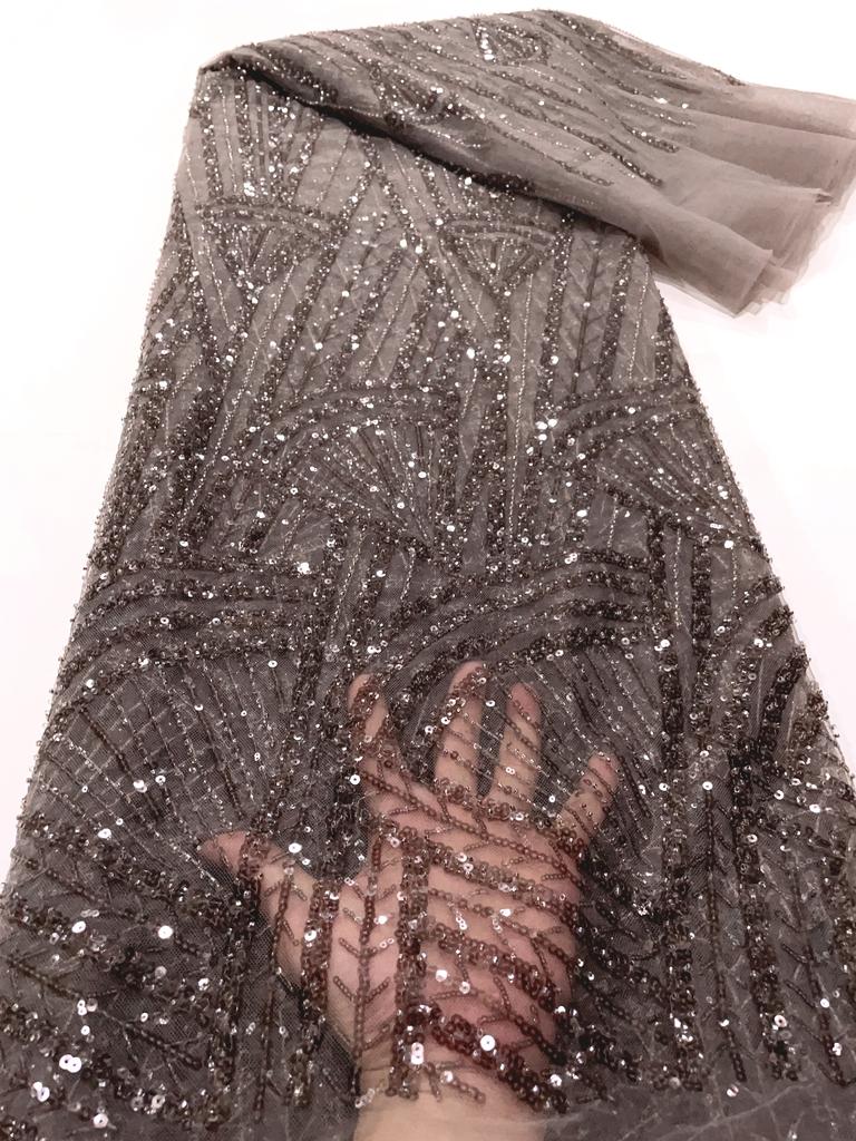 African Lace Fabric 5 Yards Latest Nigerian Laces Fabric High Quality Embroidered Net Fabric Mesh Lace 2025 French Sequins Lace