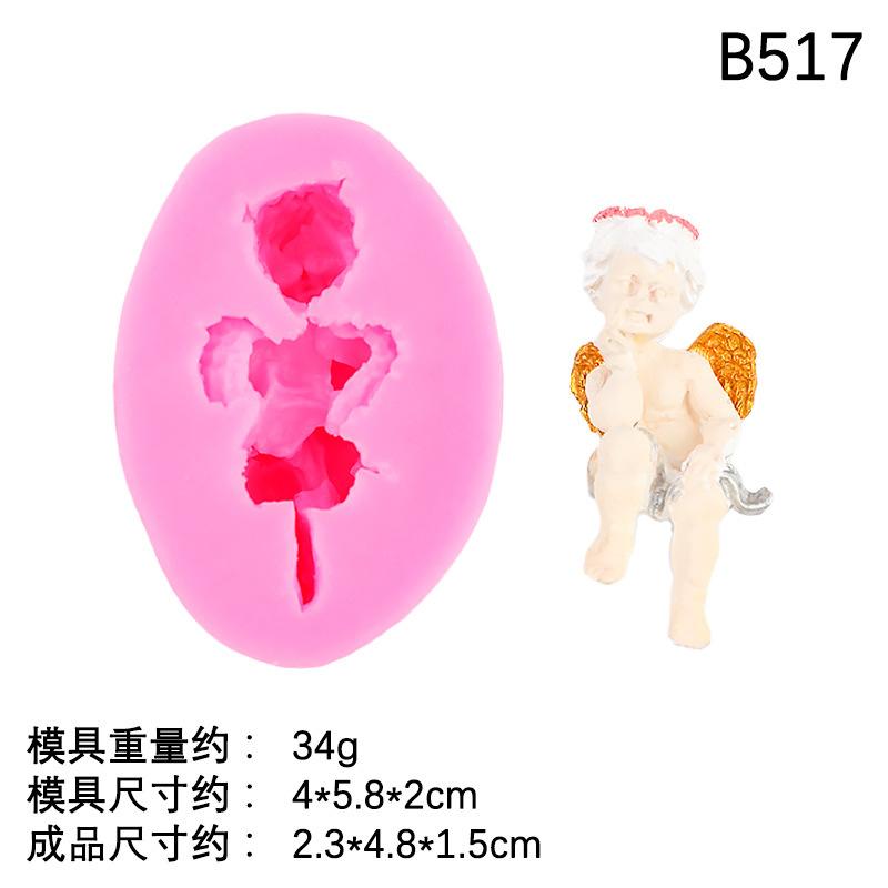 

Silicone Mold for Small Angel Figurine Making Flexible Non-Stick Craft Mold Suitable for Resin Soap Clay and Candle DIY Projects One Size