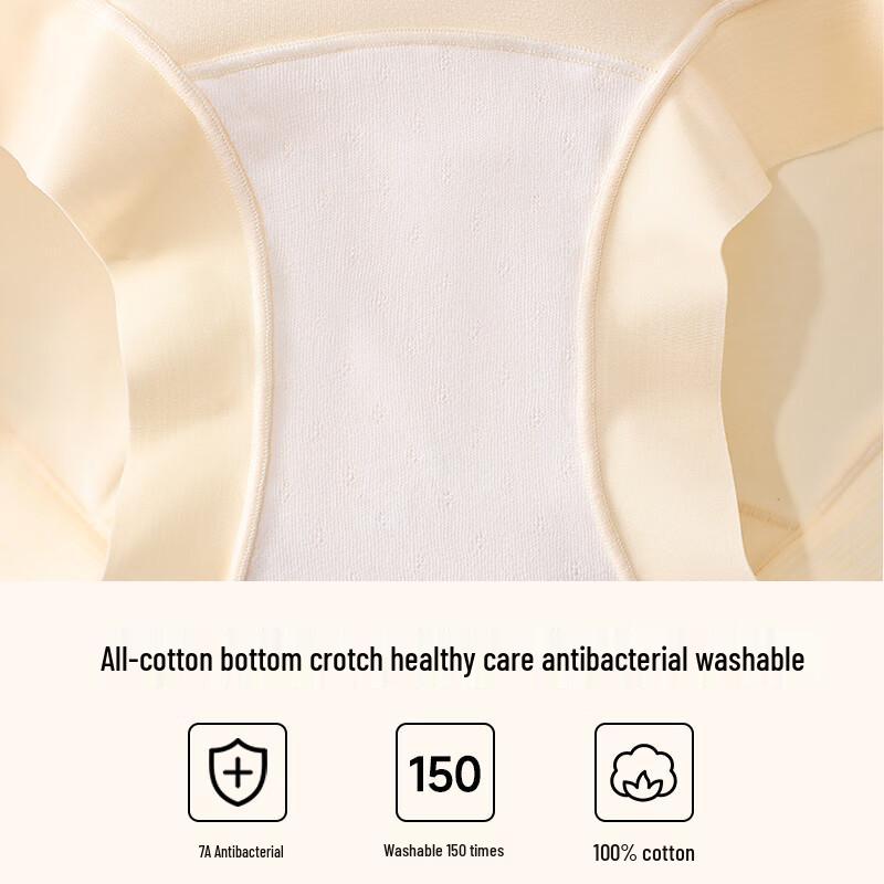 Tingmei Women's High-Waist Tummy Control Breathable Cotton Briefs
