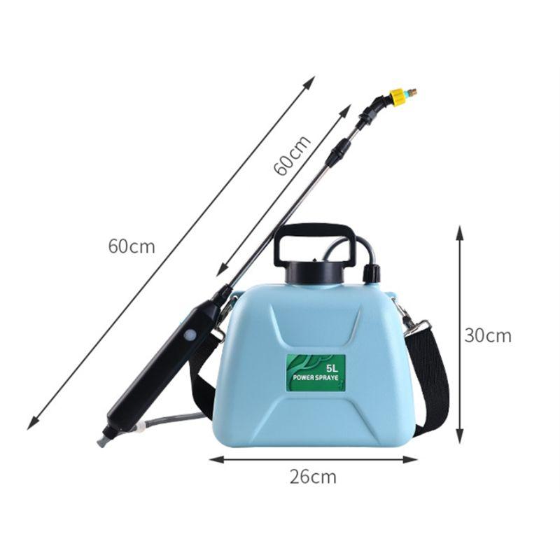 A74E-Powered Sprayer 5L Lawn Sprayer Weed Sprayer With 2 Spray Nozzles Telescopic Wand And Adjustable Shoulder Strap