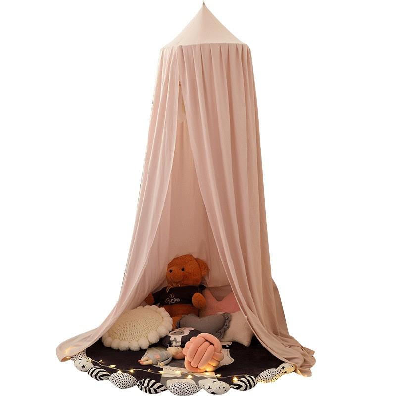 Nordic Style Ceiling Bed Canopy Baby Crib Breathable Mosquito Net Windproof Curtain Nursery Room Decor