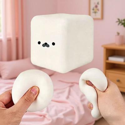 Portable Ultra Soft Tofu Squeeze Slow Rising Moldable Stress Relief Seal Expression Square Anxiety Relief Adult