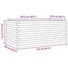 VidaXL Jardinière 110x60x45,5 cm bois de pin massif, jardinière d'extérieur, bac à fleurs, boîte à plantes, jardinière de 847283