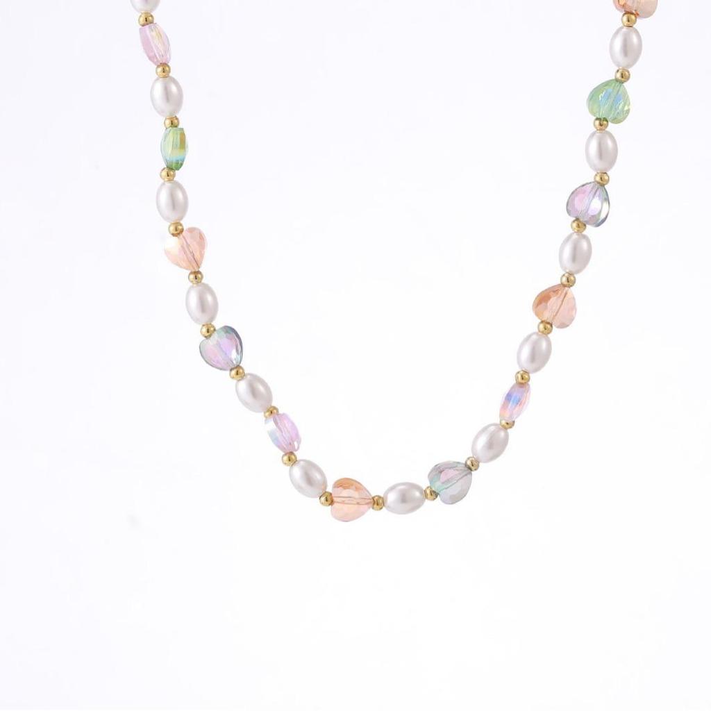 Mori Style Korean Crystal Necklace – Fresh & Sweet High-End Fashion Jewelry