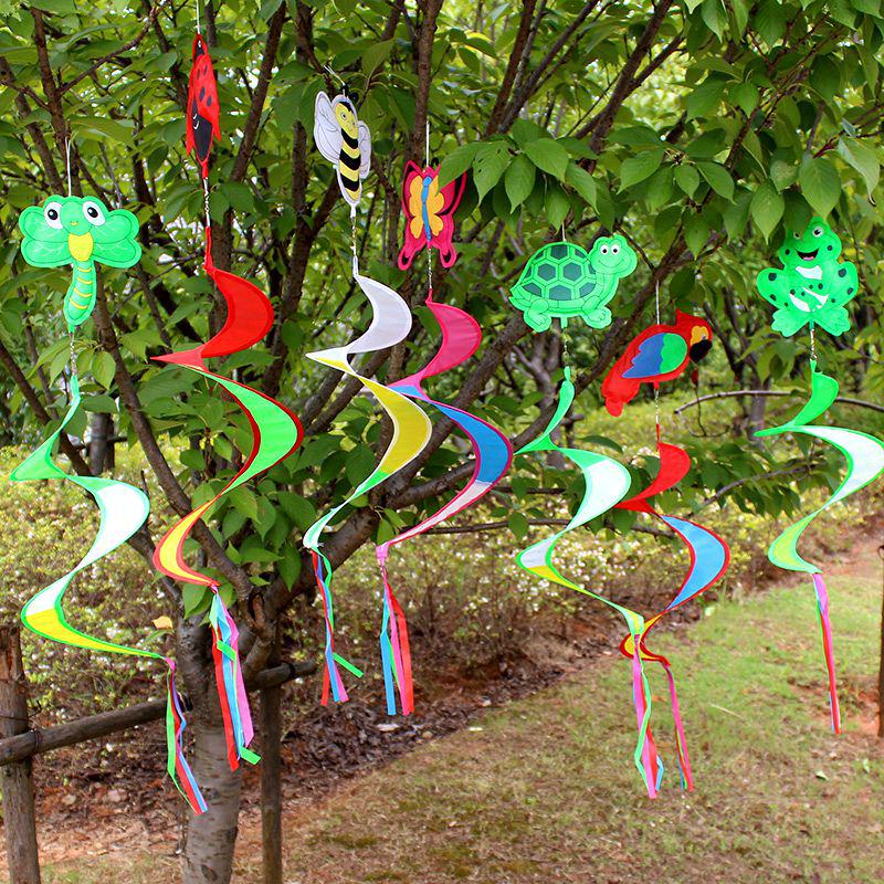 Rainbow Hot Air Balloon Garden Wind Spinner Ornament