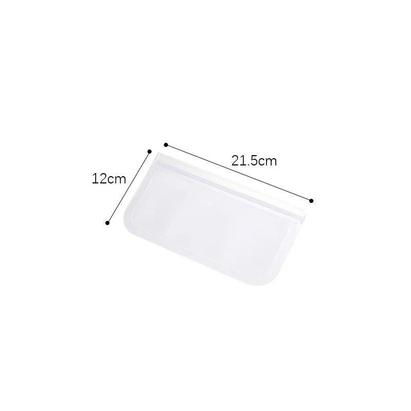 

Silicone Food Storage Bag Reusable Stand Up Zip Shut Bag Sealed Leakproof Containers Fresh Bag Food Storage Bag Fresh Wrap(S/M/L/XL) Small(21.5*12cm)-1PCS
