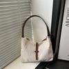 New Commuter Bag Women's Simple Casual Tote Bag Large Capacity Shoulder Bag Women's Corduroy Women's Bag Versatile
