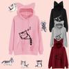 Streetwear Hoodie For Women With Letter Pattern And Cotton Blend For Casual Fall Fashion