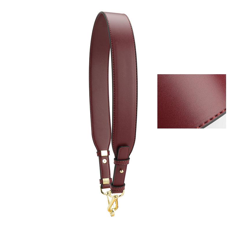 Versatile Black Cowhide Bag Strap: Wide, Solid Color Shoulder Strap Accessory