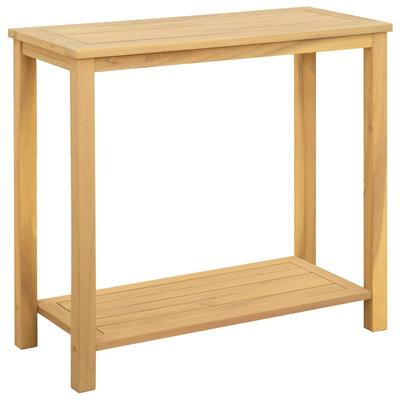 Garden Console Table Light Acacia Wood 80 X 35 X 75 Cm