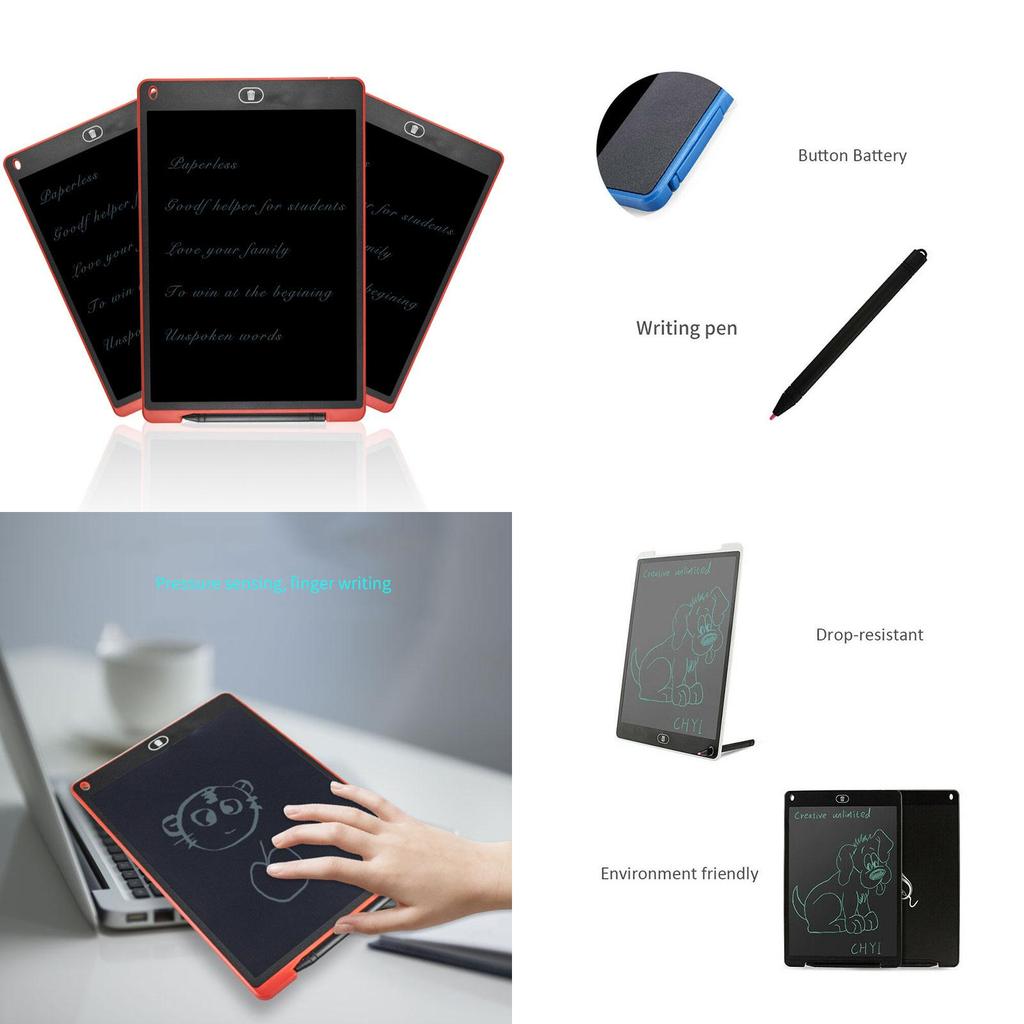 Premium 12" Electronic Digital Lcd Writing Pad Tablet For Creative Drawing And Note Taking