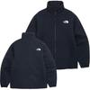 The North Face Logo Stand Collar Loose Zipper Long Sleeve Cotton Jacket Men Jackets Navy-Blue NJ3NQ55C