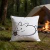 Cute GGubby Pillow Cover Polyester Square Cushion Case 45 cm Decorative for Home Couch Bed Car Decor