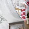 Christmas Winter Snow Scene Snowman Sheer Curtains Christmas Home Decorations Window Tulle Curtains for Living Room Bedroom