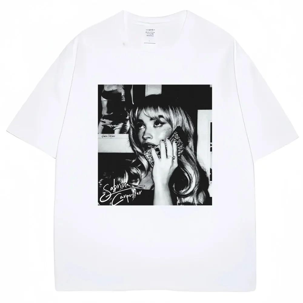 Maglietta Vintage Sabrina Carpenter Short N Sweet Tour Moda Hip Hop Cotone Maglietta Oversize Uomo Donna Magliette Y2k Regalo