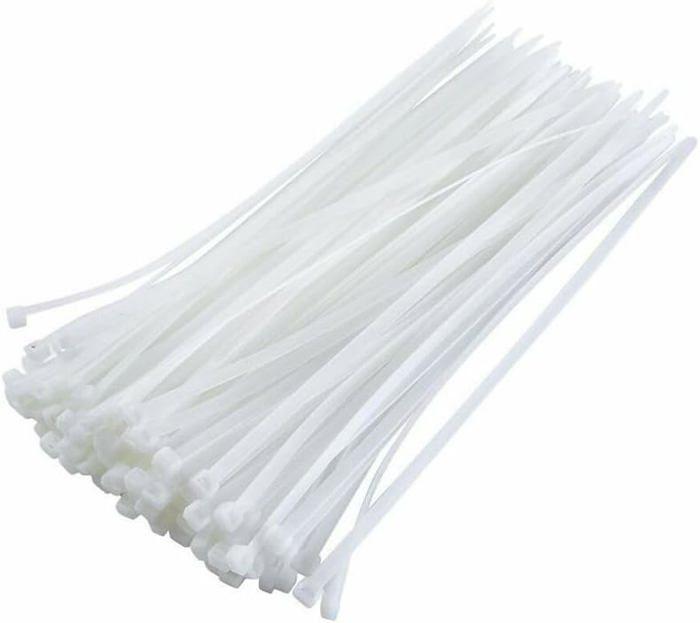 Serre-câble - AUTREMENT - Lot de 100 - 100x2,5mm - Plastique - Blanc