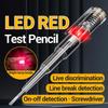 Test Pen Color Double Light Sensor Beep Alarm Electrician Test Broken Zero Fire Wire Detection Pen High Bright Electrician Pen