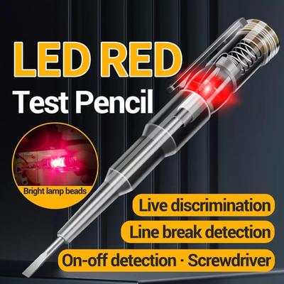 Test Pen Color Double Light Sensor Beep Alarm Electrician Test Broken Zero Fire Wire Detection Pen High Bright Electrician Pen