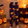Men's Halloween Print Drawstring Lounge Pants Casual Sleepwear with Elastic Waistband and Relaxed Fit Suitable for Indoor and Outdoor Wear