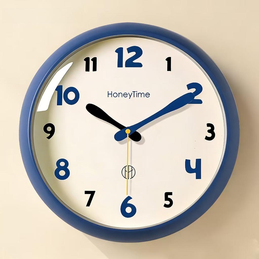2026 New Modern Minimalist Stylish Wall Clock, Silent Hanging Clock for Home Living Room Bedroom, Punch-Free Wall Mount Clock