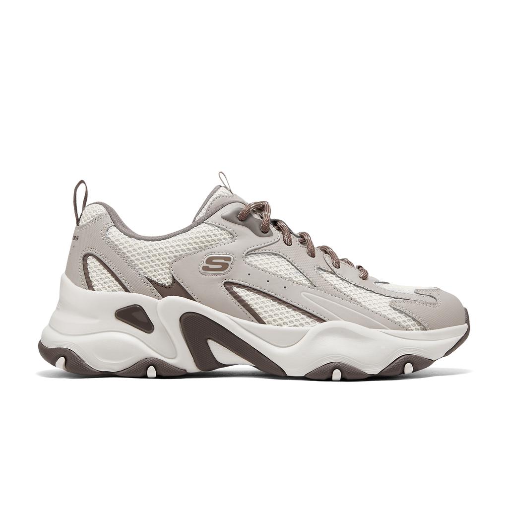 Skechers DLites 5.0 Panda Shoes Comfortable Versatile Shock Absorbing Durable Supportive Lightweight Increased Height Low Top Dad Shoes 232496-NTBR