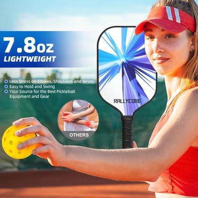 Pickleball Paddles Set of 2 for All Skill Levels, Fiberglass Surface with Polypropylene Honeycomb Core