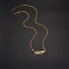 Atoztide Personalized Custom Name Necklaces for Women Stainless Steel Twist Chain Flower Nameplate Pendant Birthday Jewelry Gift