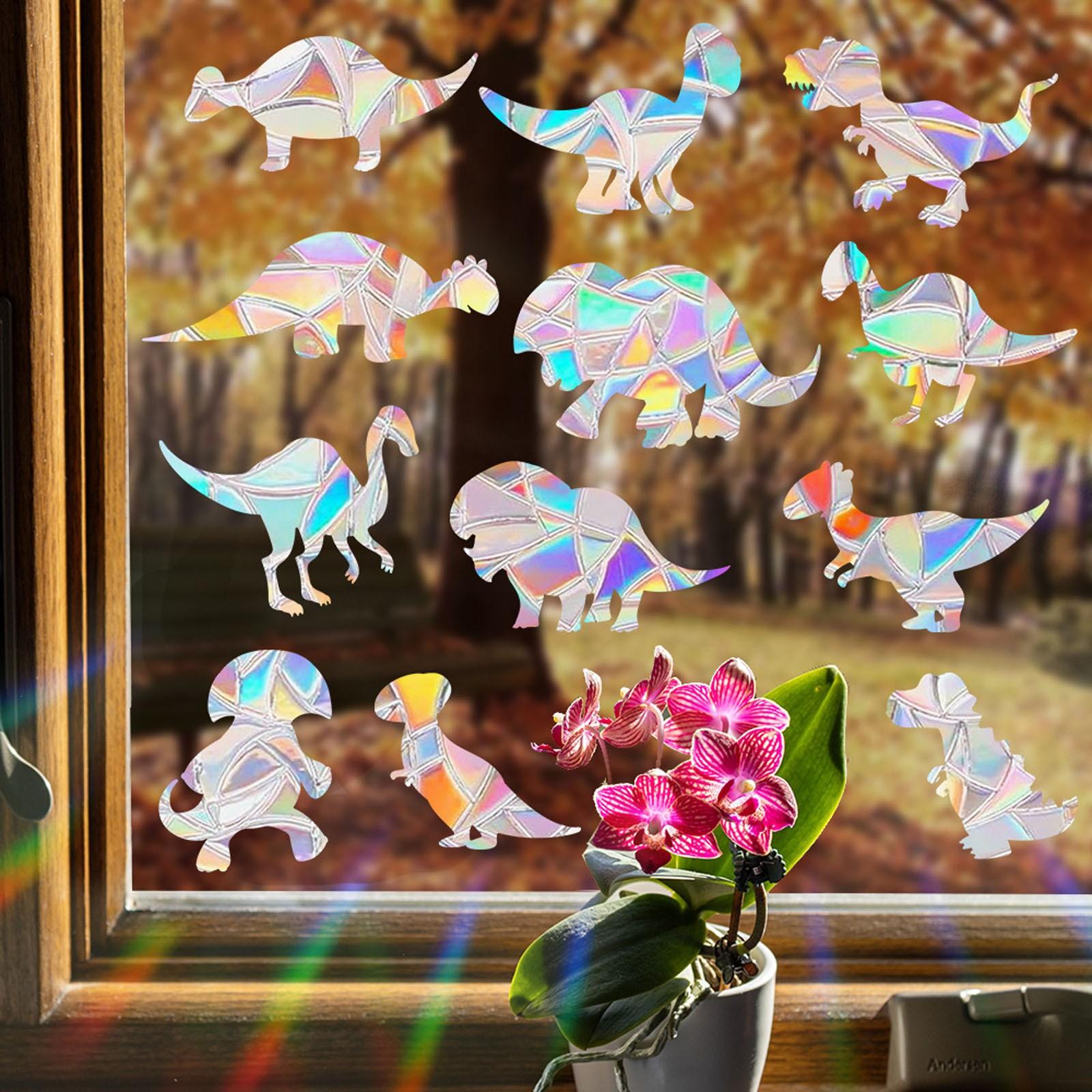 

Наклейки против столкновений Птицы от столкновений с окнами, Многоразовая наклейка на окно One Size