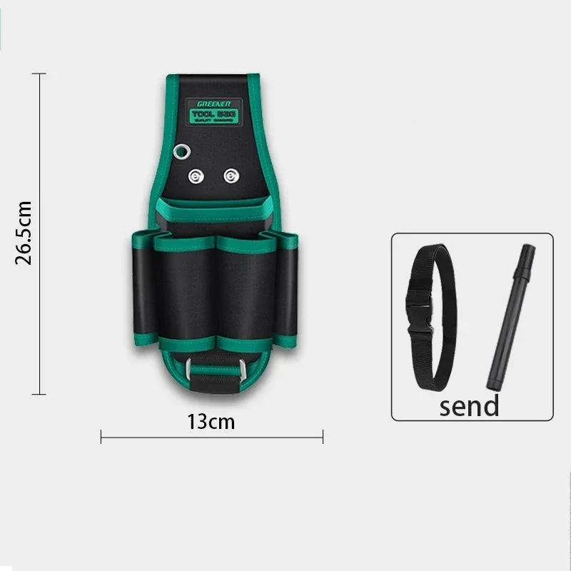 Greener Thicken Tool Kit Electric Drill Storage Packaging Repair Multi Layer Waist Bag Electrical Tools Canvas Wear Resistant