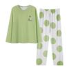 WeChat Herbst/Winter Damen Niedlicher Stil Rundhals Pyjama-Set - Langarm und Hose