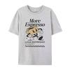 Più Espresso Meno Depresso Stampa Lettere T-shirt Manica Corta Divertente Grafica Addetto al Caffè Unisex Top Regalo Per Amanti del Caffè