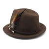 Faux Suede Gentleman Hat Small Brim Classic Jazz Panama Hat