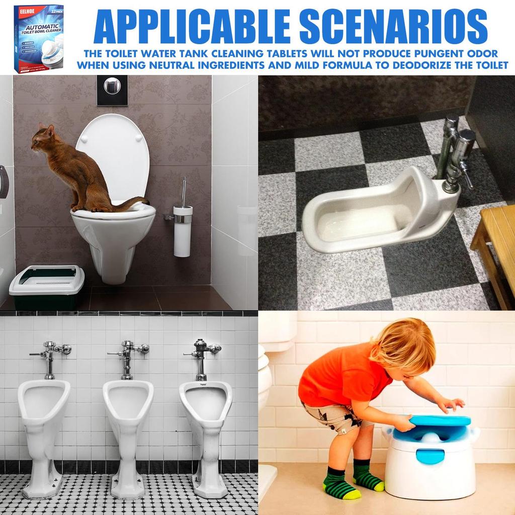EELHOE Bruistabletten voor toiletreiniging: Multi-Effect Deodoriserende & Reinigingsoplossing voor Badkamer en Toilet